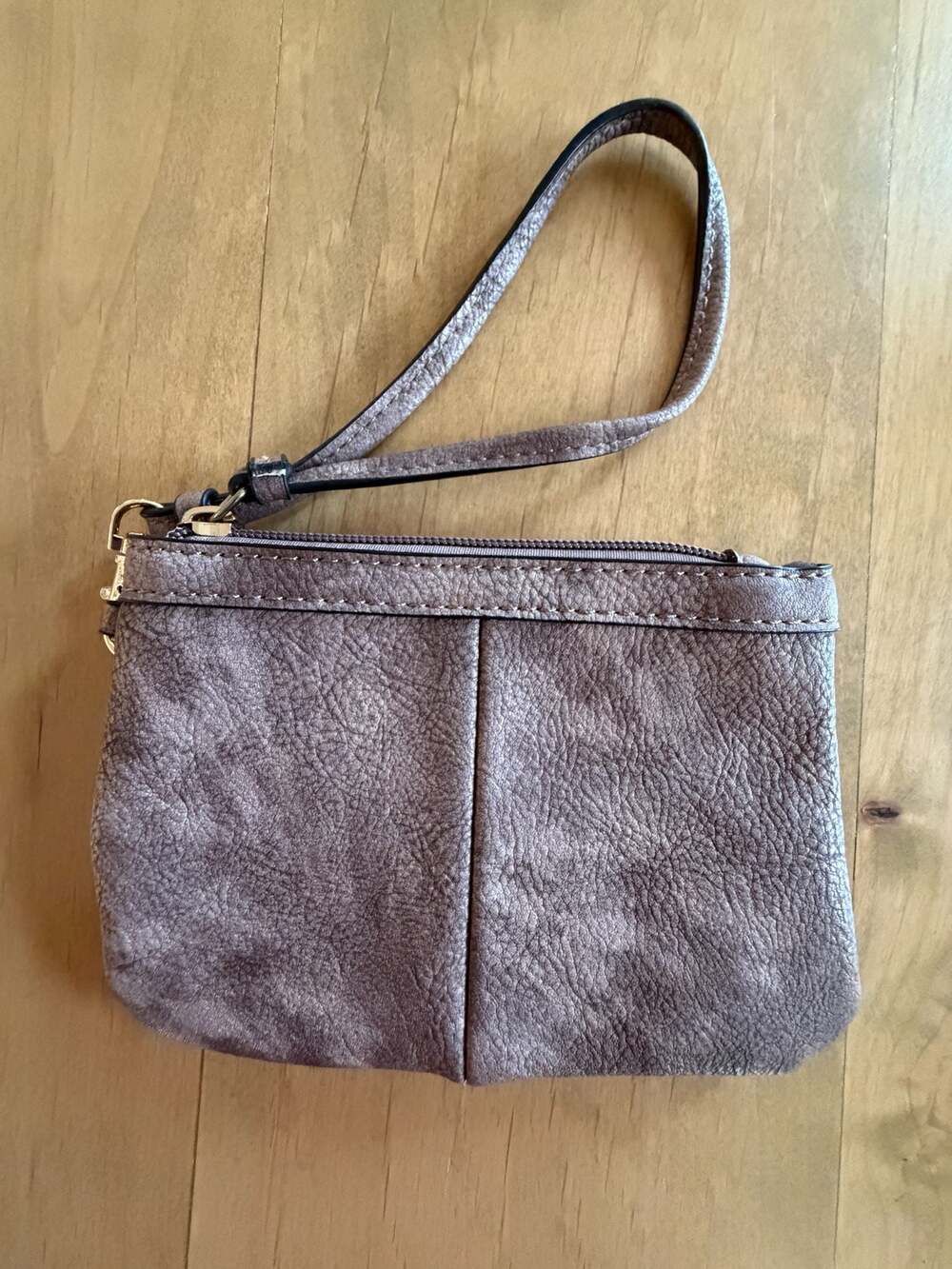 Wilsons Leather Metallic Bronze Wristlet Pouch